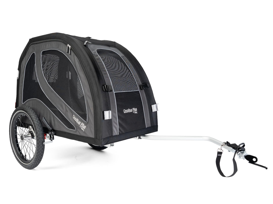 TrendPet DogBus Plus M - gefederter Aluminium Fahrradanhänger für Hunde, Hundeanhänger für mittlere