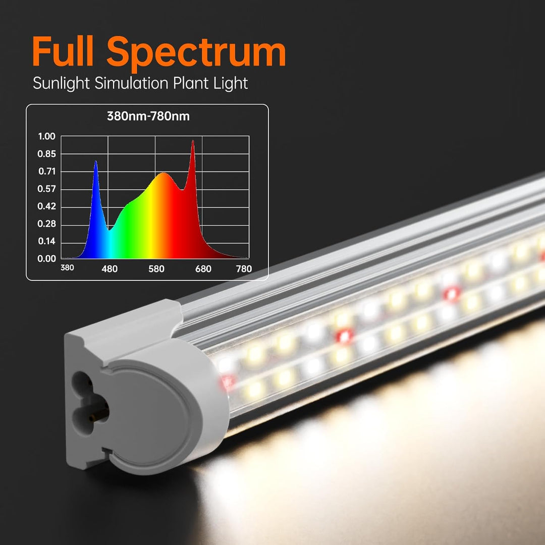 Bstrip Pflanzenregal mit Pflanzenlampe, 5-stufiges Pflanzengestell mit T8 Pflanzenlampe LED Vollspek