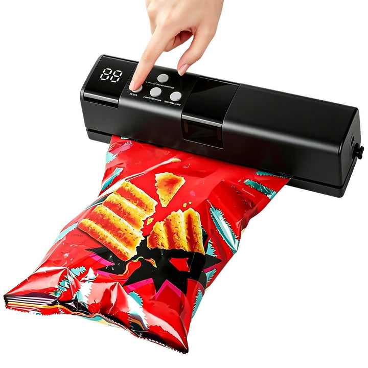Vakuum-Versiegelungsgerät, tragbar, 17,6 x 5,8 x 2,08 x 2,1 cm, mit LED-Display, langlebiges ABS-Mat