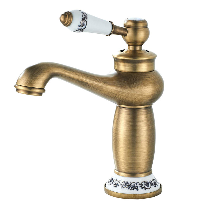 Namuoto Wasserhahn Retro Bronze, Waschtischarmatur für Bad Waschbecken Armatur Einhebelmischer Wasch
