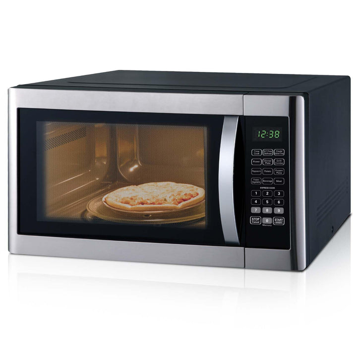 SMETA Mikrowelle Gross 42 liter, Mikrowelle mit Grill, 1100W Mikrowelle & 1400W Grill, 11 Leistungss