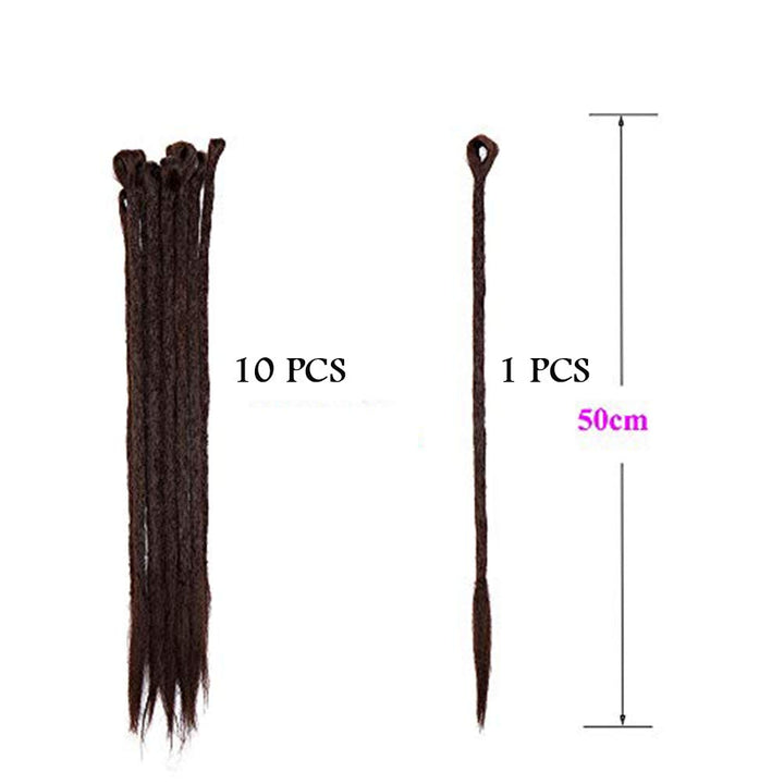 10 Stränge Dreadlocks Braids Extensions Synthetische Braiding Hair Crochet Dreads Haarteil Haarverlä
