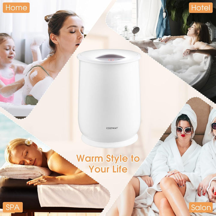 FANTASK 21L Eimer Handtuchwärmer, Handtuch wärmegerät mit 20-90 Min. Timer & 2-5H Trocknungsmodus, h