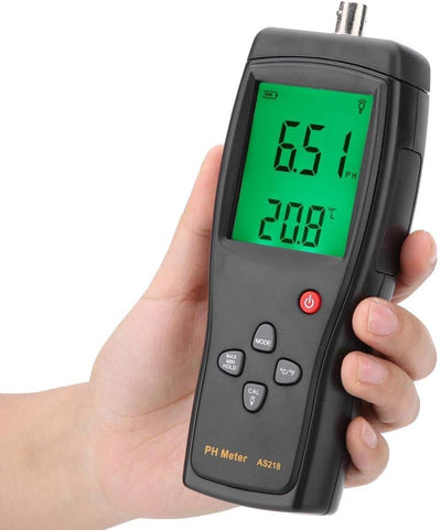 Digitales PH Messgerät, SMART SENSOR AS218 PH Meter für Wasserqualität, 0,00~14,00 pH, Feuchtemessge