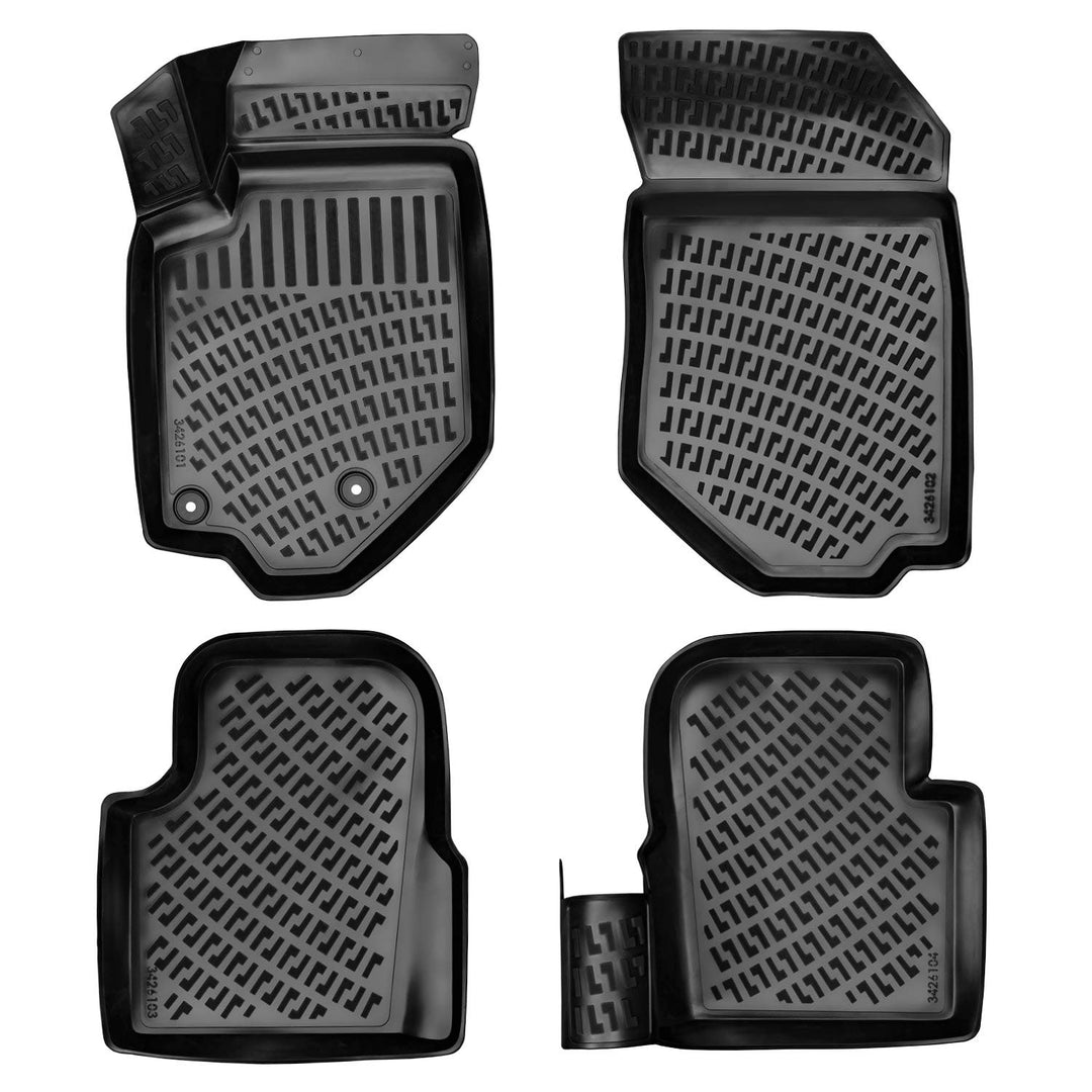 Rizline Passgenau 3D Fussmatten Auto Kompatibel mit Peugeot 208 1.Gen 2012-2019 Auto Zubehör 1. Und