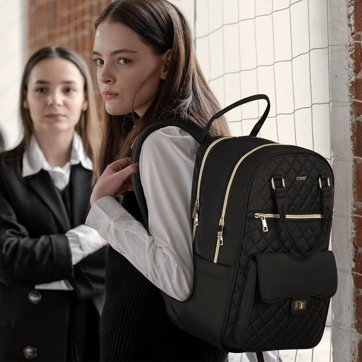 Rucksack Damen Laptoptasche 17,3 Zoll,Schulrucksack Mädchen Teenager Schultasche für Uni Studium,Arb