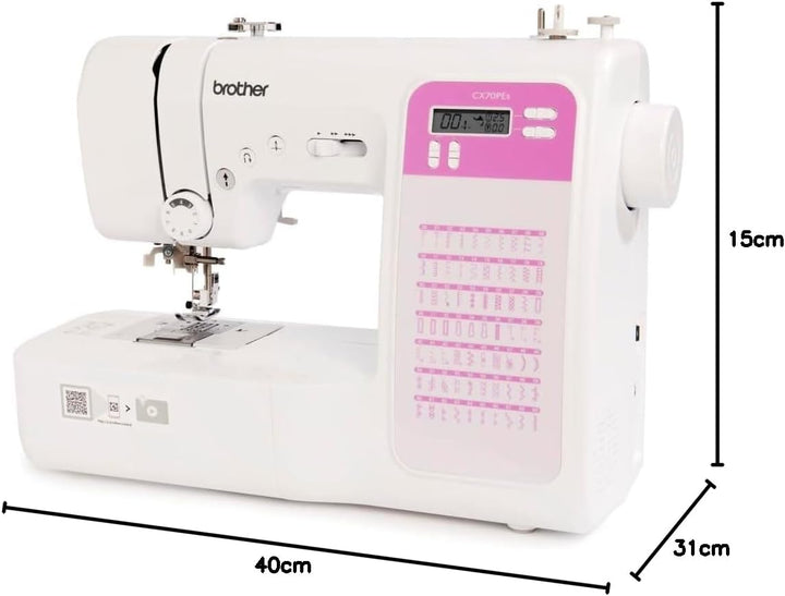 Brother CX70PES (Neues Modell) - Elektronische Nähmaschine mit 70 Stichen Nähen + Tisch und Tasche i