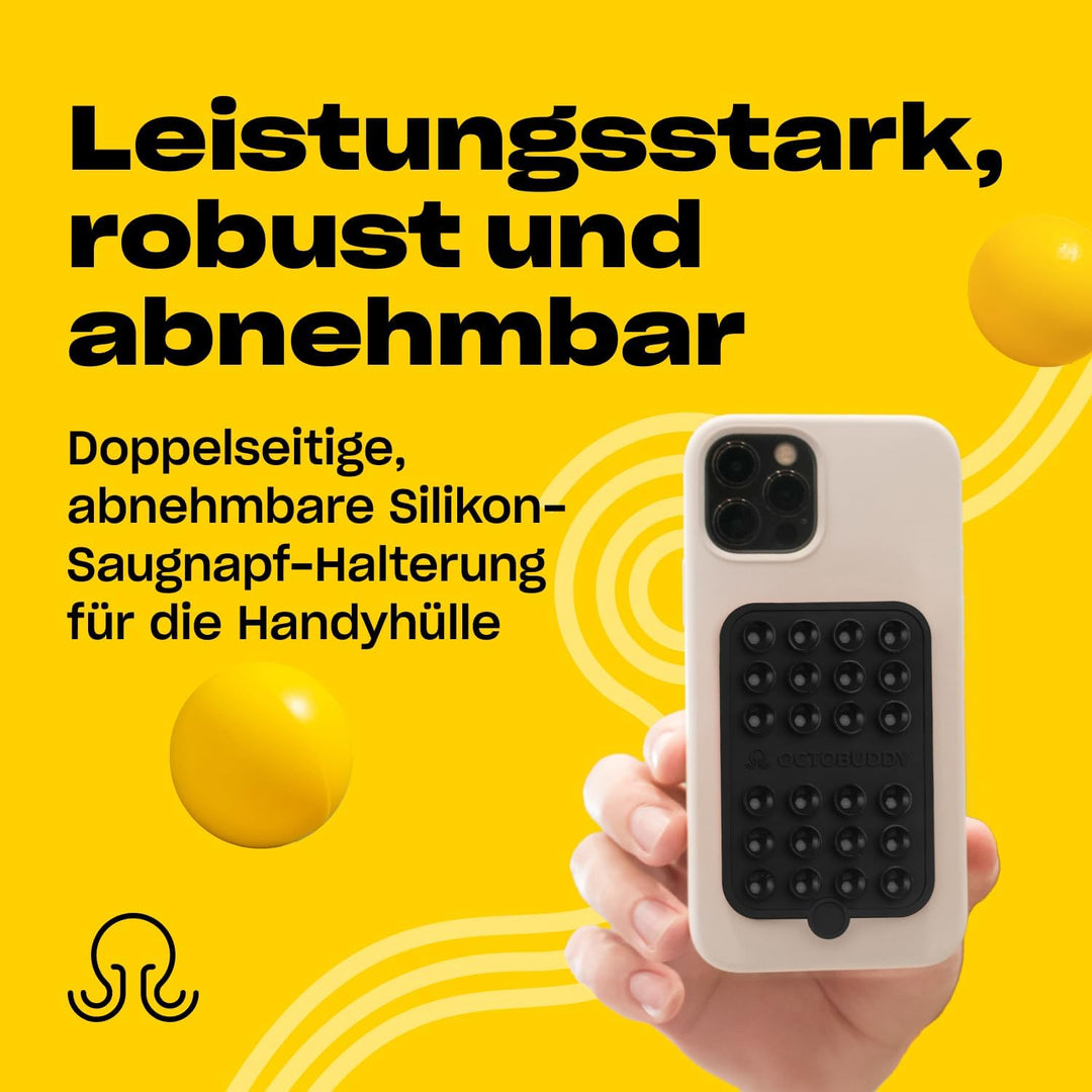 OCTOBUDDY Double - doppelseitige Silikon-Saugnapf Halterung fürs Handy - freihändige Saugnapfhalteru