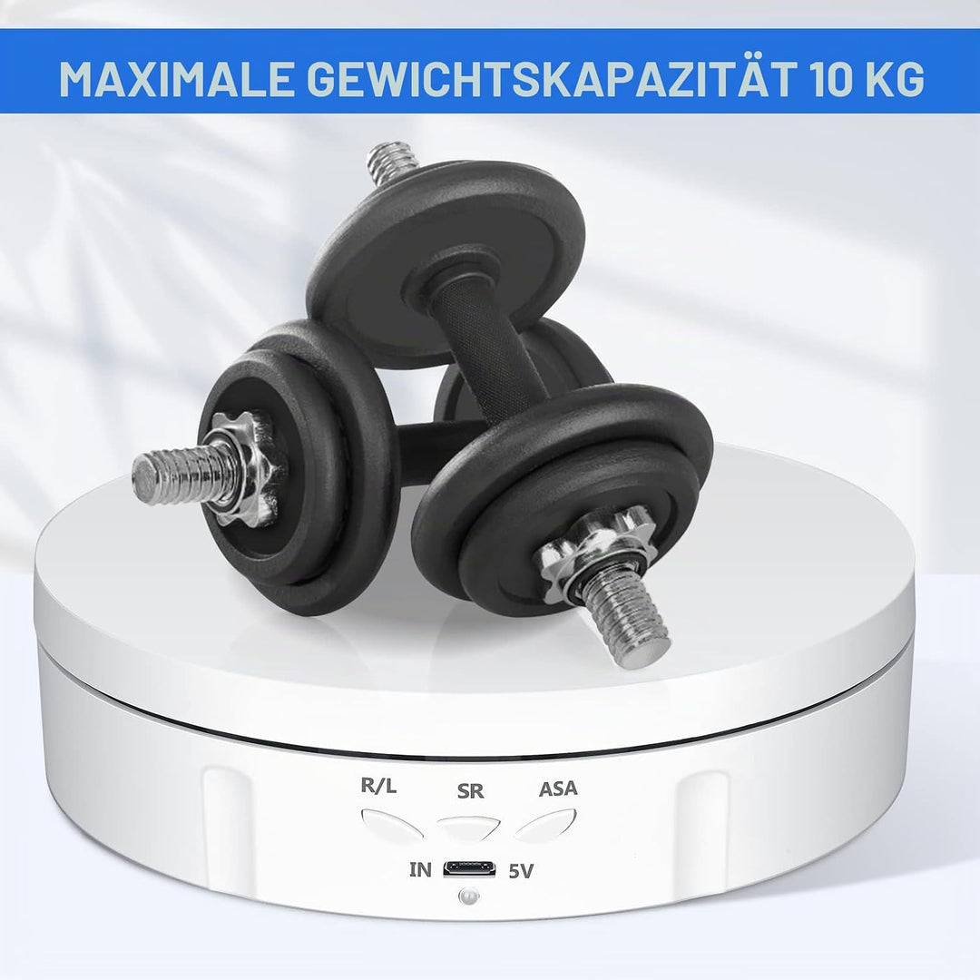 Drehteller Elektrisch, VAYOTOY 360 Grad Drehscheibe Elektrisch 6 Zoll/14,6 cm 10 kg Kleiner Elektris