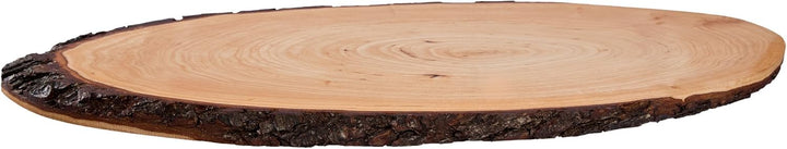 Batania Rindenholzbrett oval ca. 58-65 x 22-26cm, rustikales Servierbrett, Aufschnittbrett, einzigar