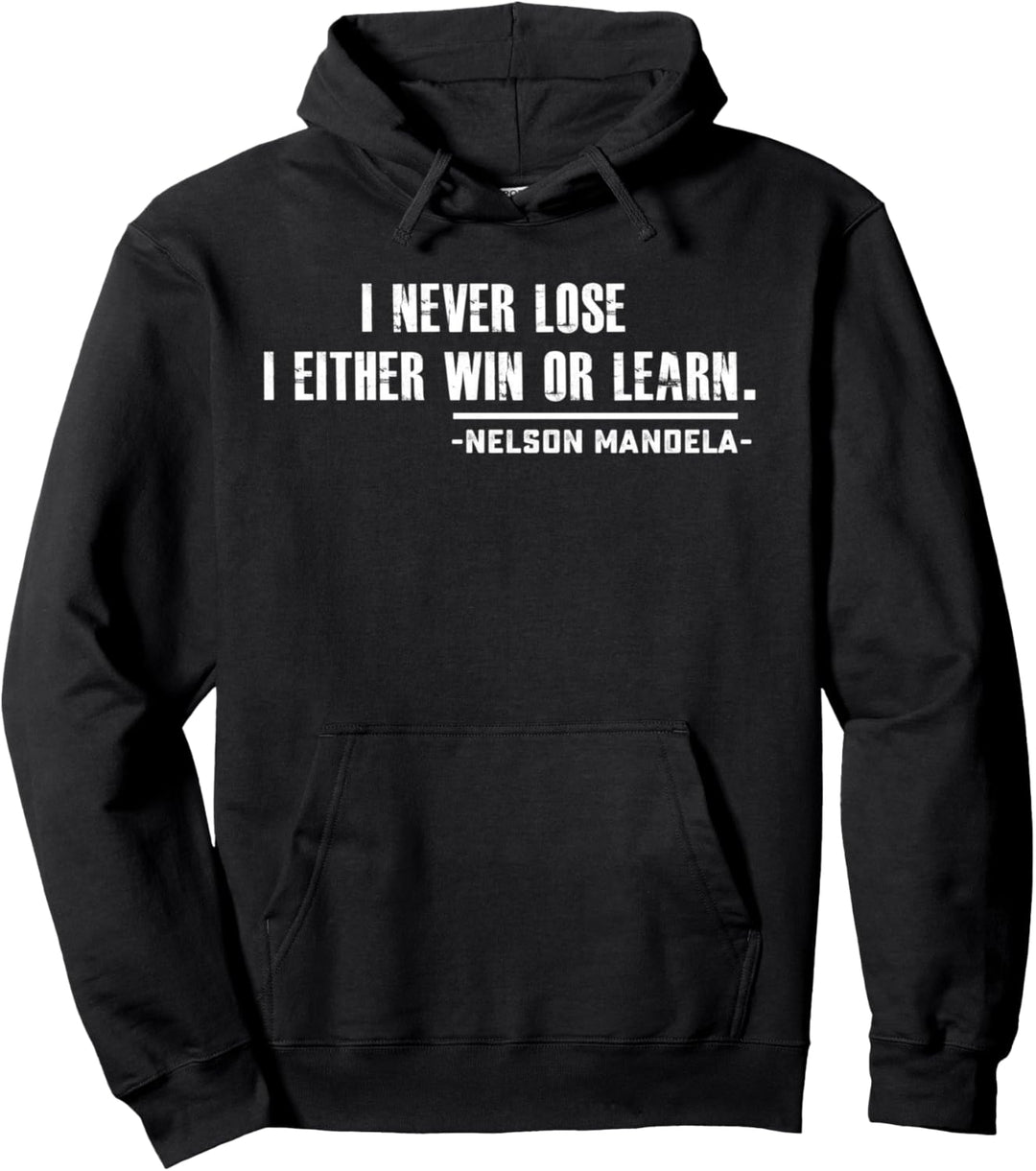 Motivationszitat von Nelson Mandela Pullover Hoodie