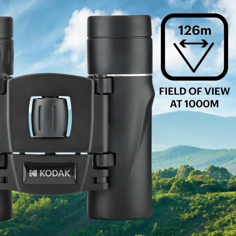 KODAK BCS200 Binokular-Fernglas, kompakt, 8-fache Vergrösserung, Sichtfeld von 126 m bis 1000 m, Sch