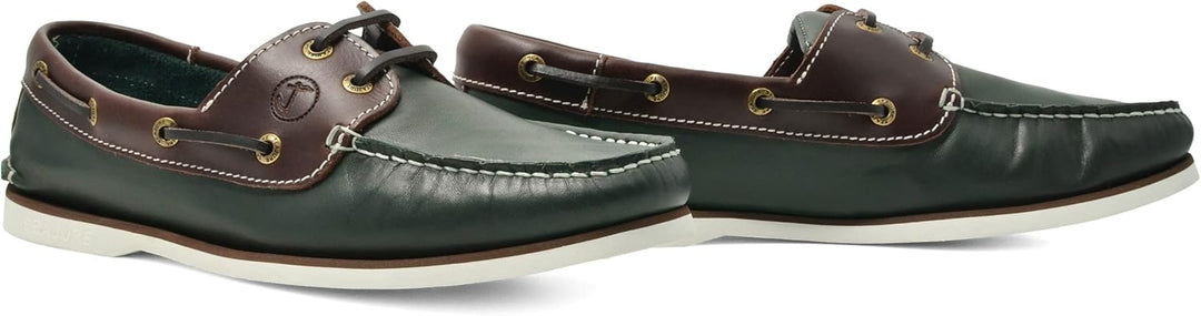 Seajure Herren Bootsschuhe Guayedra Grün und Braun Leder 44 EU Grün, 44 EU Grün