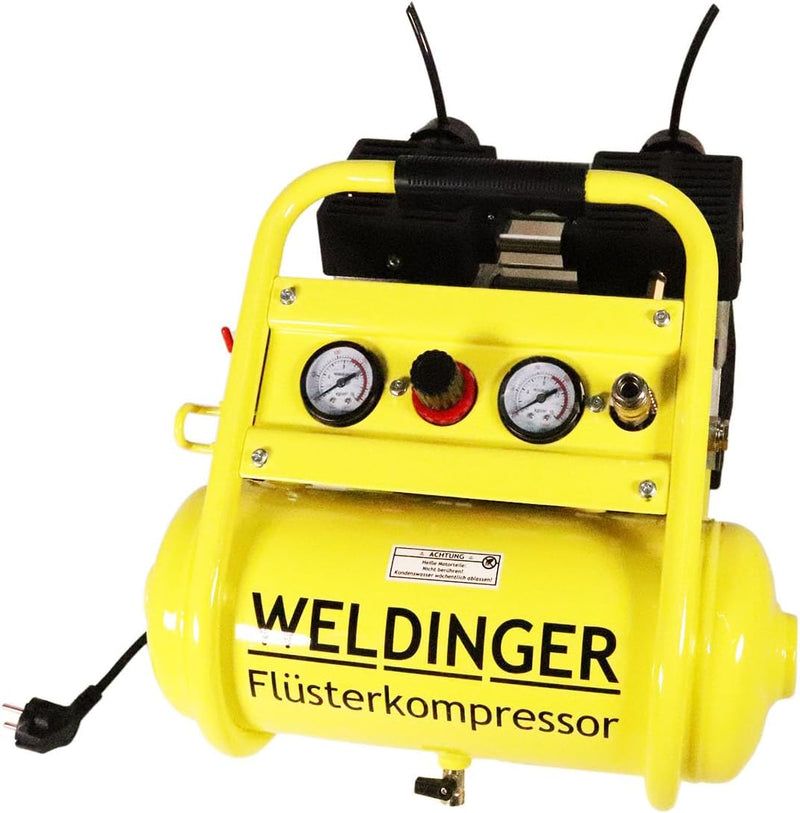 WELDINGER Flüsterkompressor FK 120 compact 980 W Luftabgabe 120 l ölfrei 5 Jahre Garantie FK 120 com