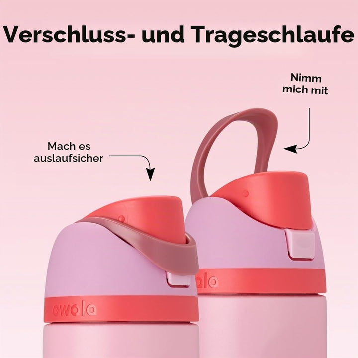 Owala FreeSip Isolierte Edelstahl Trinkflasche mit Strohhalm, 710 ml – BPA-frei, optimal für Sport,