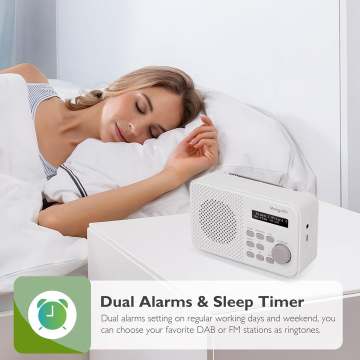 MangoKit MD2 DAB Radio mit Bluetooth,DAB Plus Radio,Digitalradio,UKW Radio,Tragbares Dab Radio,Klein