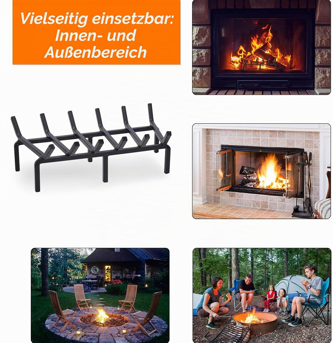 TwentyNext Kaminrost 50,8 cm Heavy Duty Solid Steel Feuerrost Holz Holzregal Ofen Kaminholzhalter fü
