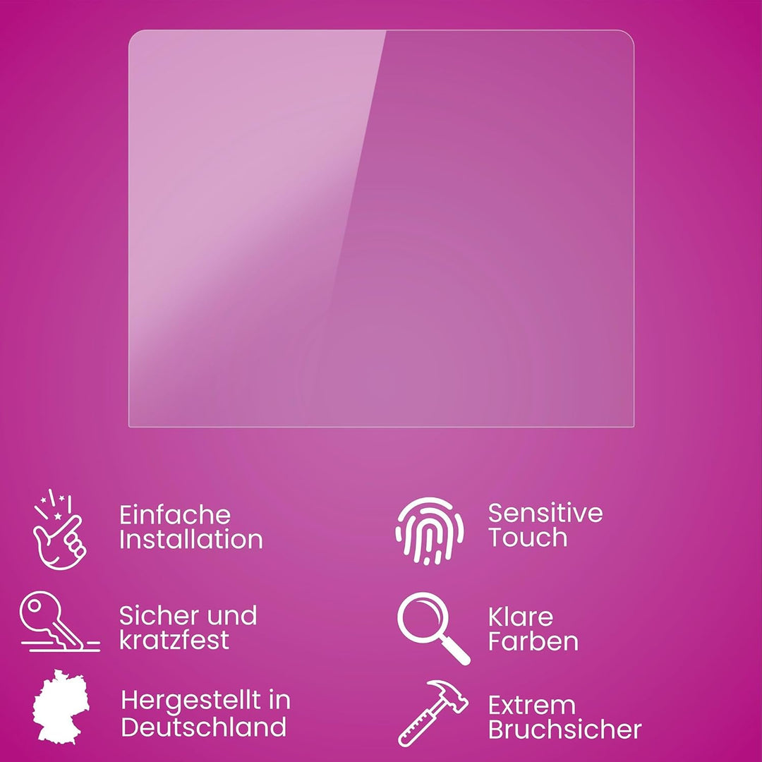 atFoliX Glasfolie kompatibel mit ads-tec VMT9015 Displayfolie, 9H Hybrid-Glass FX Schutzpanzer Folie