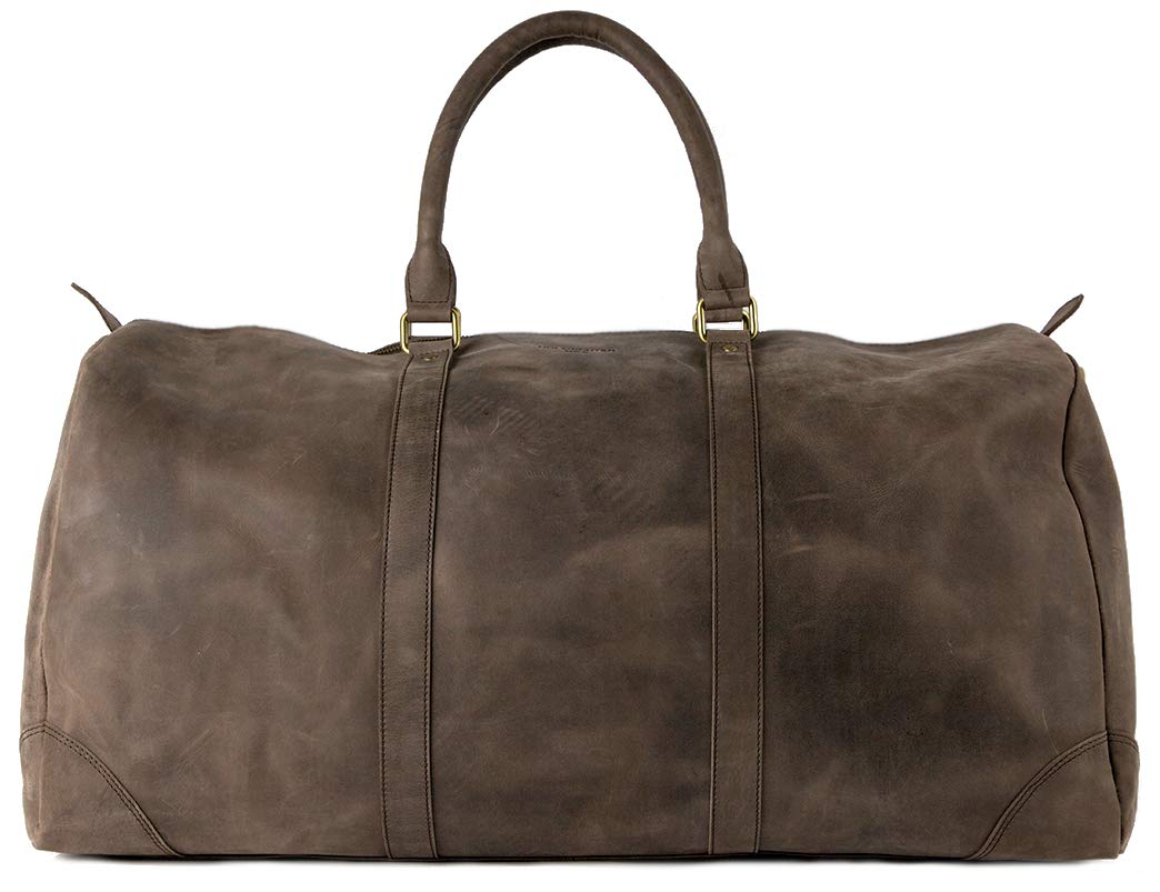 HOLZRICHTER Berlin No 8-2 (L) - Premium Weekender Reisetasche, Sporttasche & Handgepäck aus Leder -