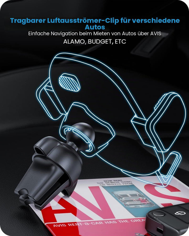 OQTIQ Handyhalterung Auto Saugnapf, Handyhalter Scheibe, 360° Drehbar Car Phone Holder Mount für Win
