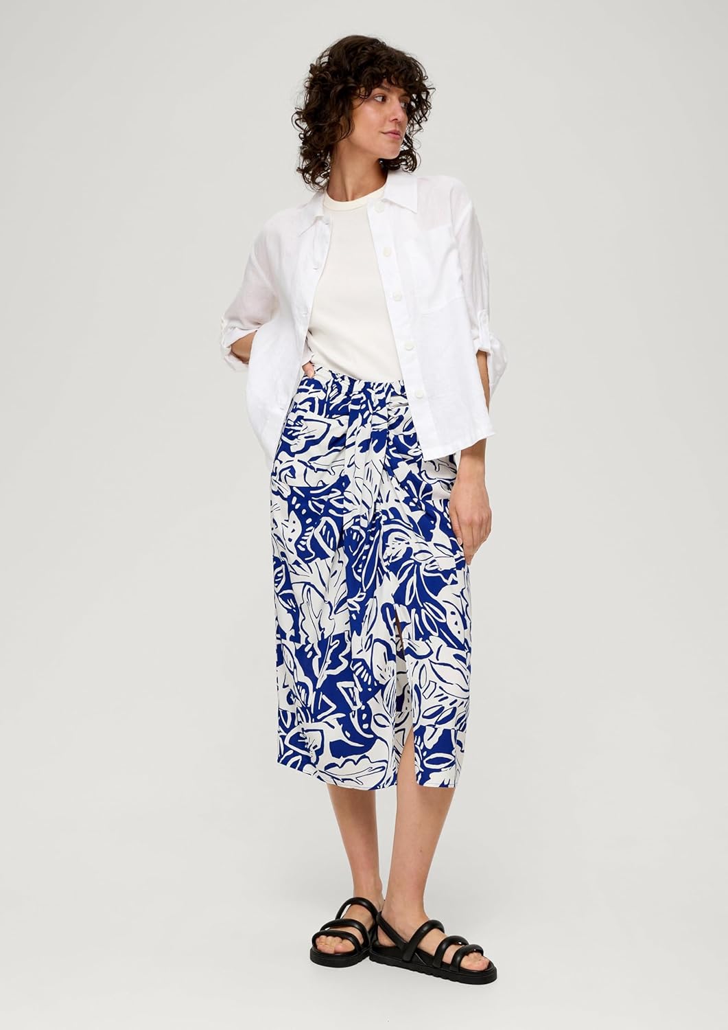 s.Oliver Damen Rock lang 34 Blau, 34 Blau