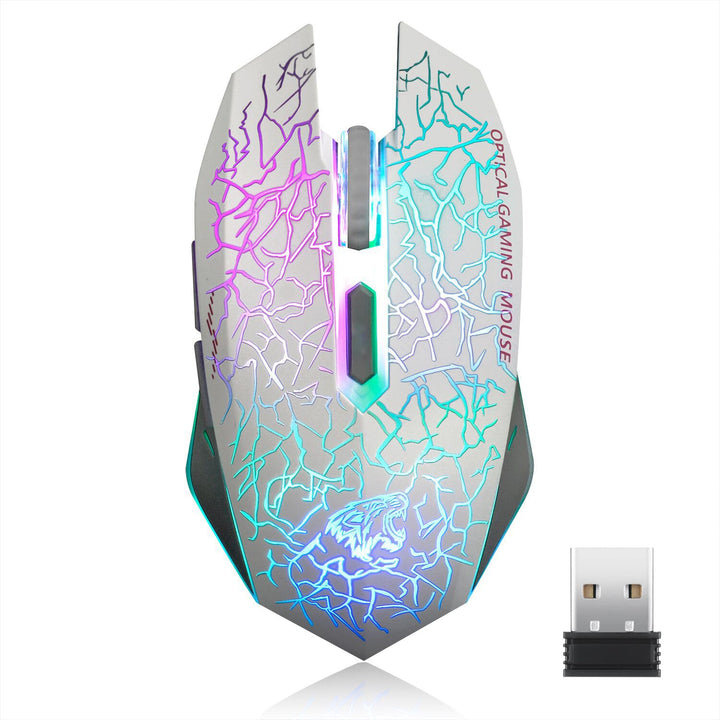Uiosmuph M2 kabellos wiederaufladbar Gaming Maus Optische geräuschlos Mäuse mit Nano Empfänger 6 Tas