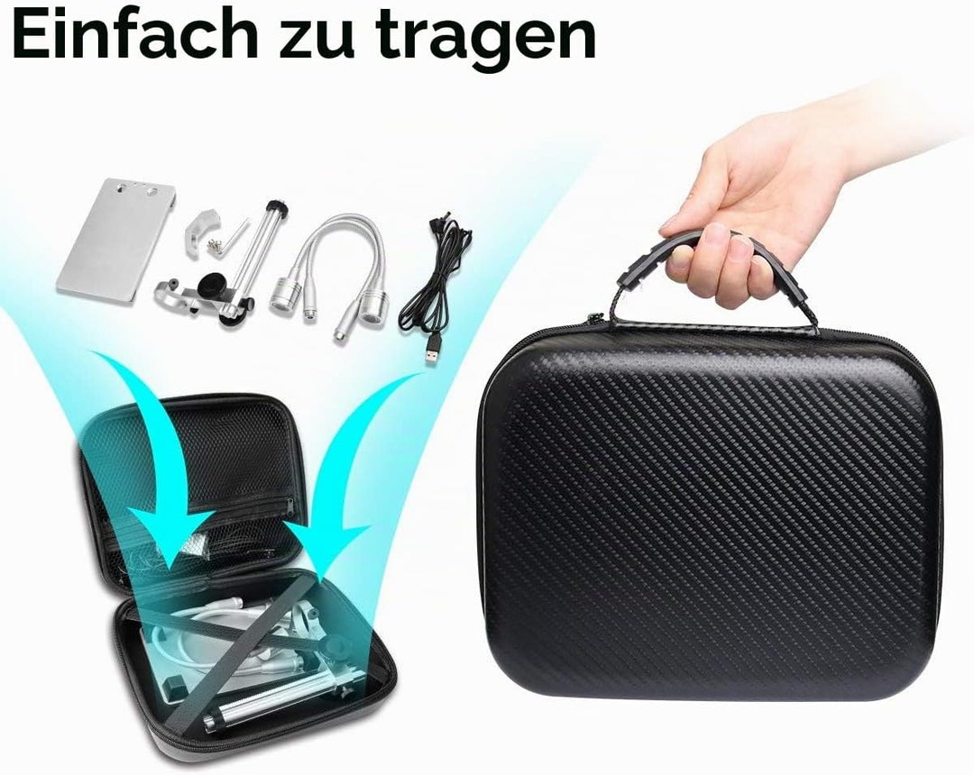 Jiusion Ständer mit 2 Lampen aus Aluminiumlegierung, universell verstellbar, professioneller Standha