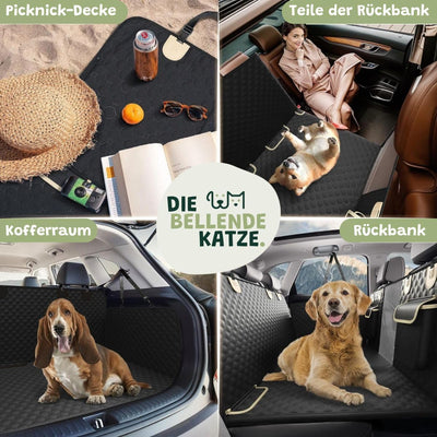 Die Bellende Katze Hundedecke Auto Rücksitz Fester Boden - Schutzdecke Harter Unterseite - Autodecke