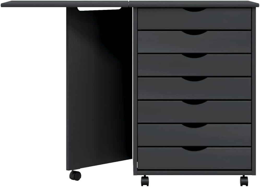 Festnight Rollcontainer Schreibtisch Rollschrank Aktenschrank Mit 7 Schubladen Moss Bürocontainer mi