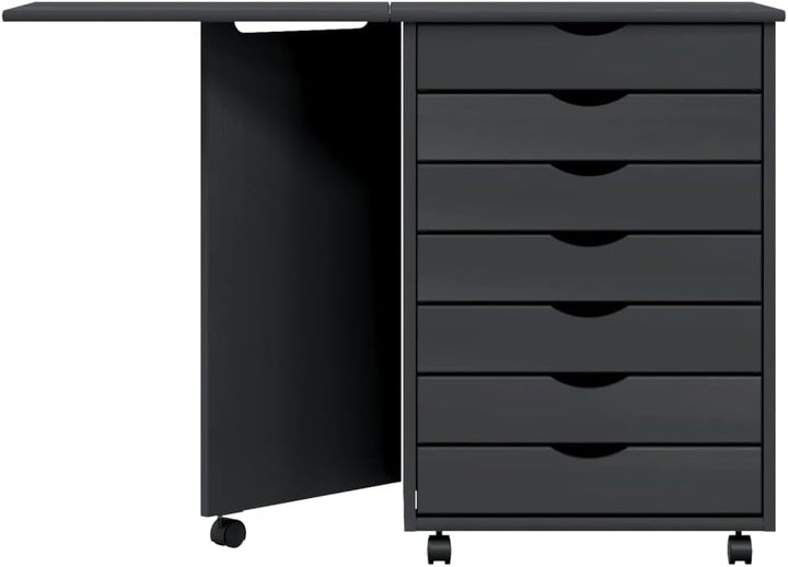 Festnight Rollcontainer Schreibtisch Rollschrank Aktenschrank Mit 7 Schubladen Moss Bürocontainer mi