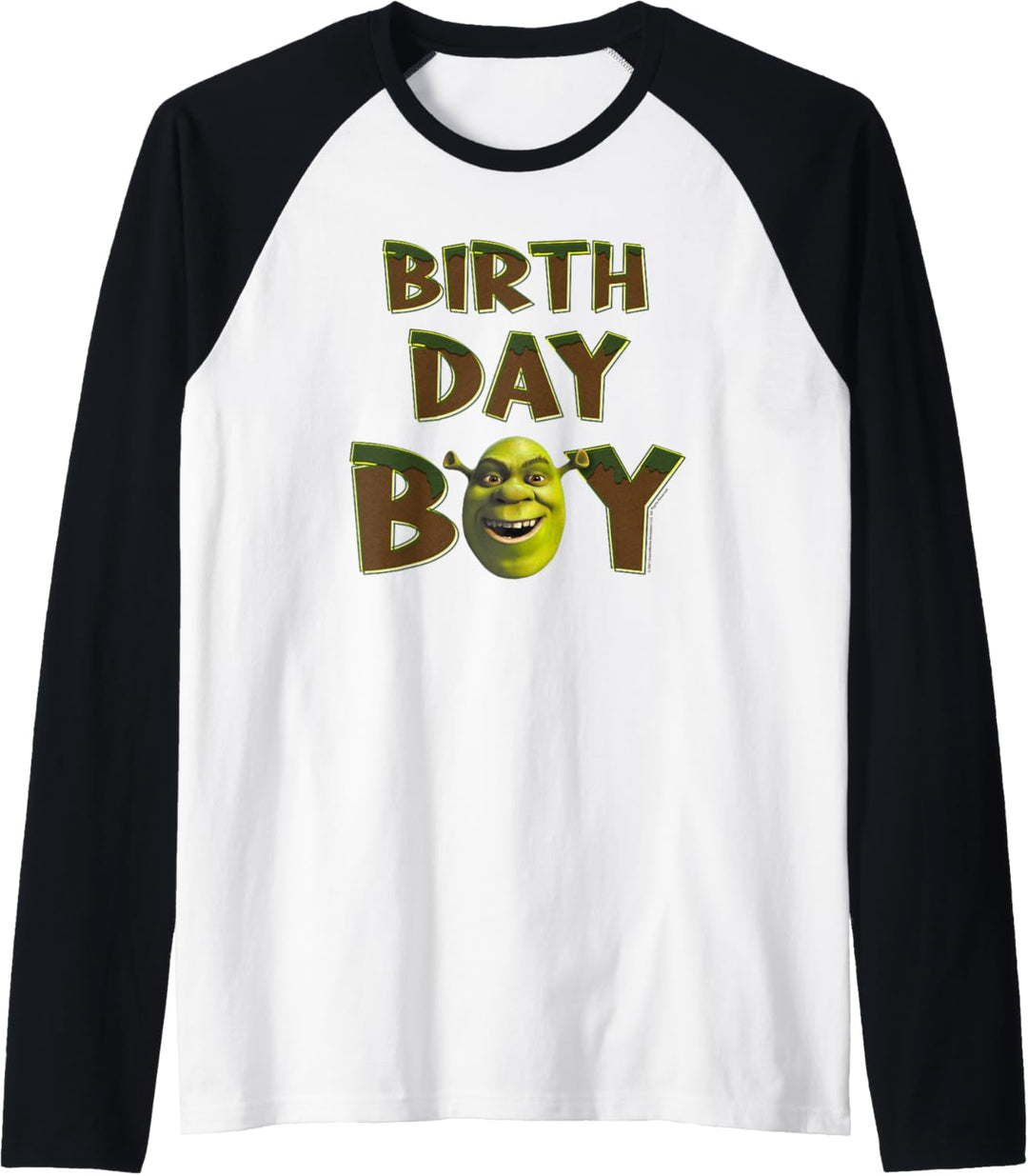 Shrek Birthday Boy Big Face Raglan