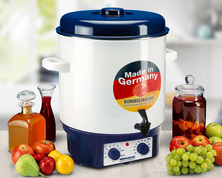 ROMMELSBACHER Glühwein-/Einkochvollautomat KA 1804 - 2-Schicht-Emaillierung, 27 Liter/für 14 Gläser