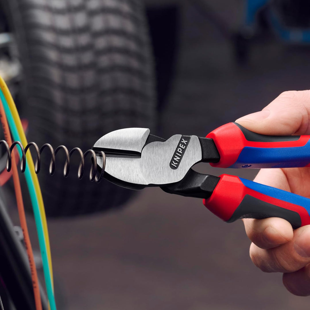 Knipex Kraft-Seitenschneider schwarz atramentiert, mit Mehrkomponenten-Hüllen 200 mm 74 02 200 atram