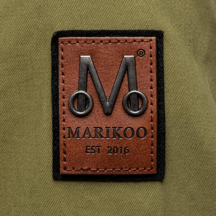 MARIKOO Damen leichte Übergangsjacke Baumwoll-Parka mit Kapuze Nyokoo XS-XXL S Grün, S Grün