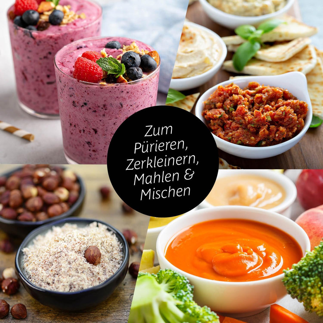 GOURMETmaxx Mixer &amp; Smoothie Maker 4-tlg. | Standmixer elektrisch für den Vitaminkick to go | Nutrit
