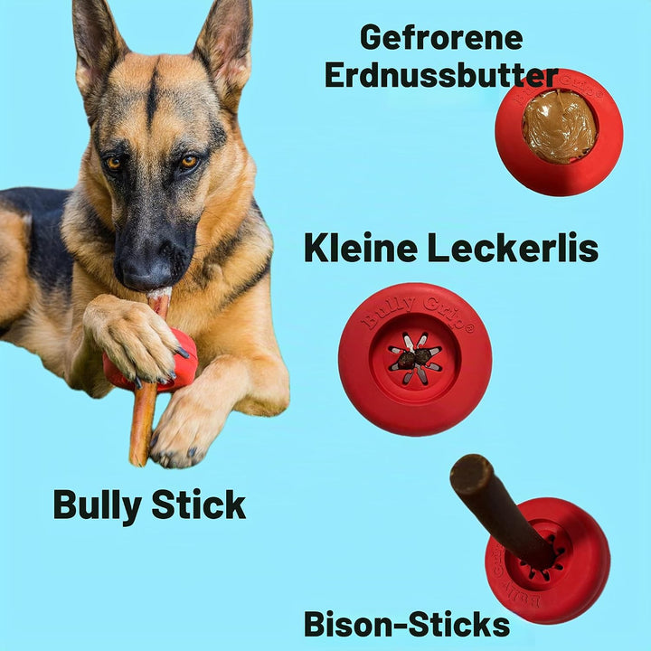 Bully Stick Halter für Hunde - Grosse Grösse - Interaktives Hundespielzeug, Leckerli-Halter, Leckerl