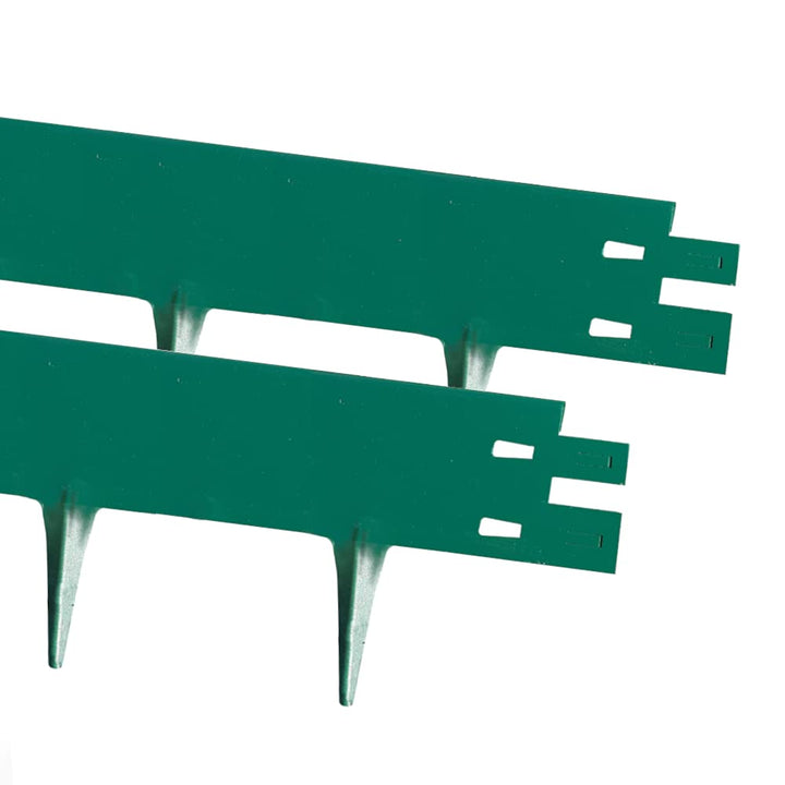 Hochwertige Metall Rasenkante | Höhe: 75mm | 1m | Moosgrün | verzinkt | Metall Beeteinfassung Moosgr