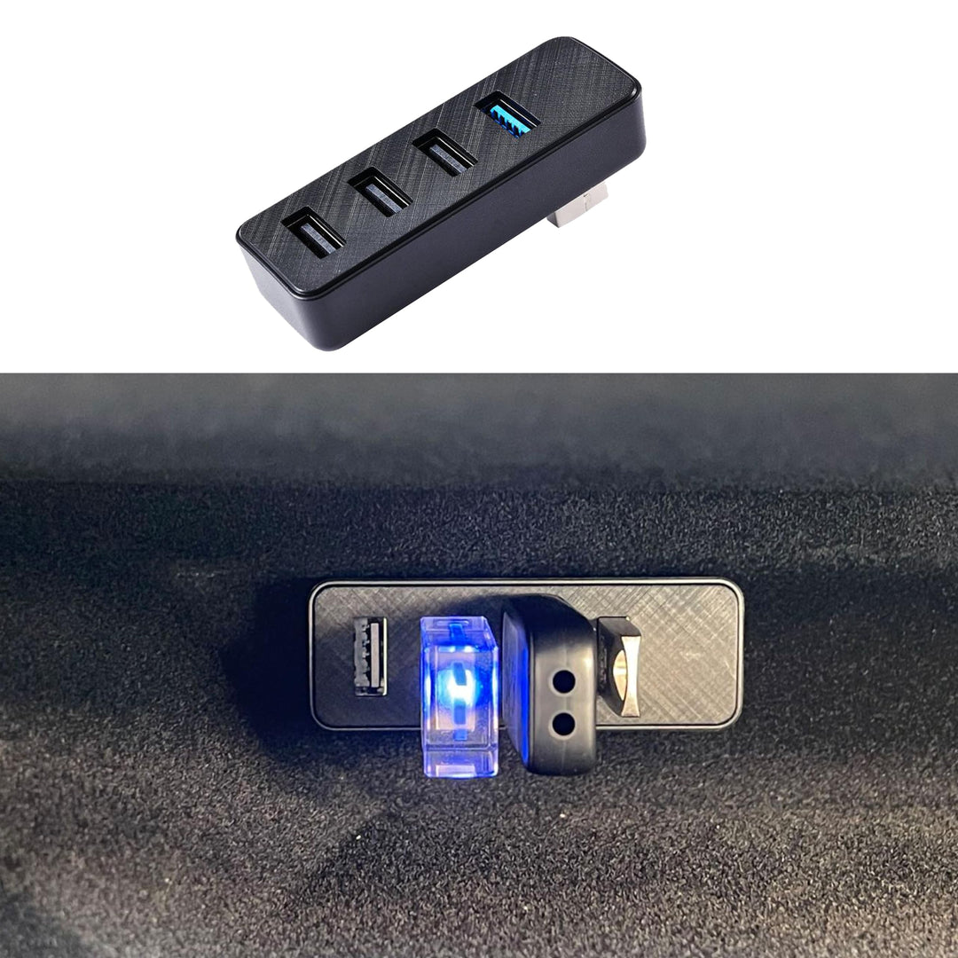 Handschuhfach USB Hub für Tesla 2024-26 Model 3 Highland & 2025-26 Model Y Juniper,4-in-1 Handschuhb