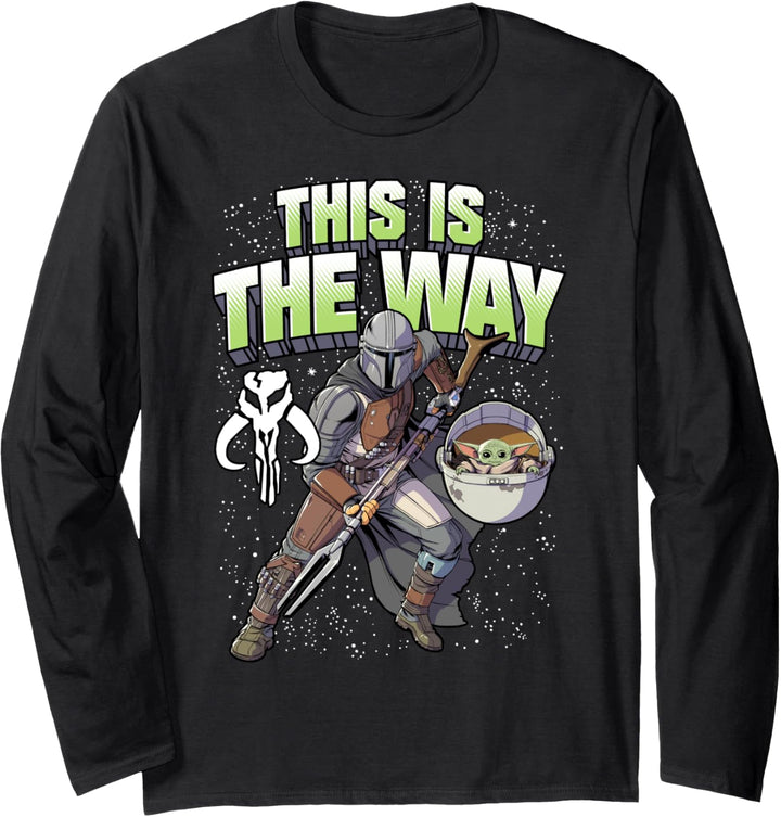 Star Wars: The Mandalorian This Is The Way Action Pose Langarmshirt