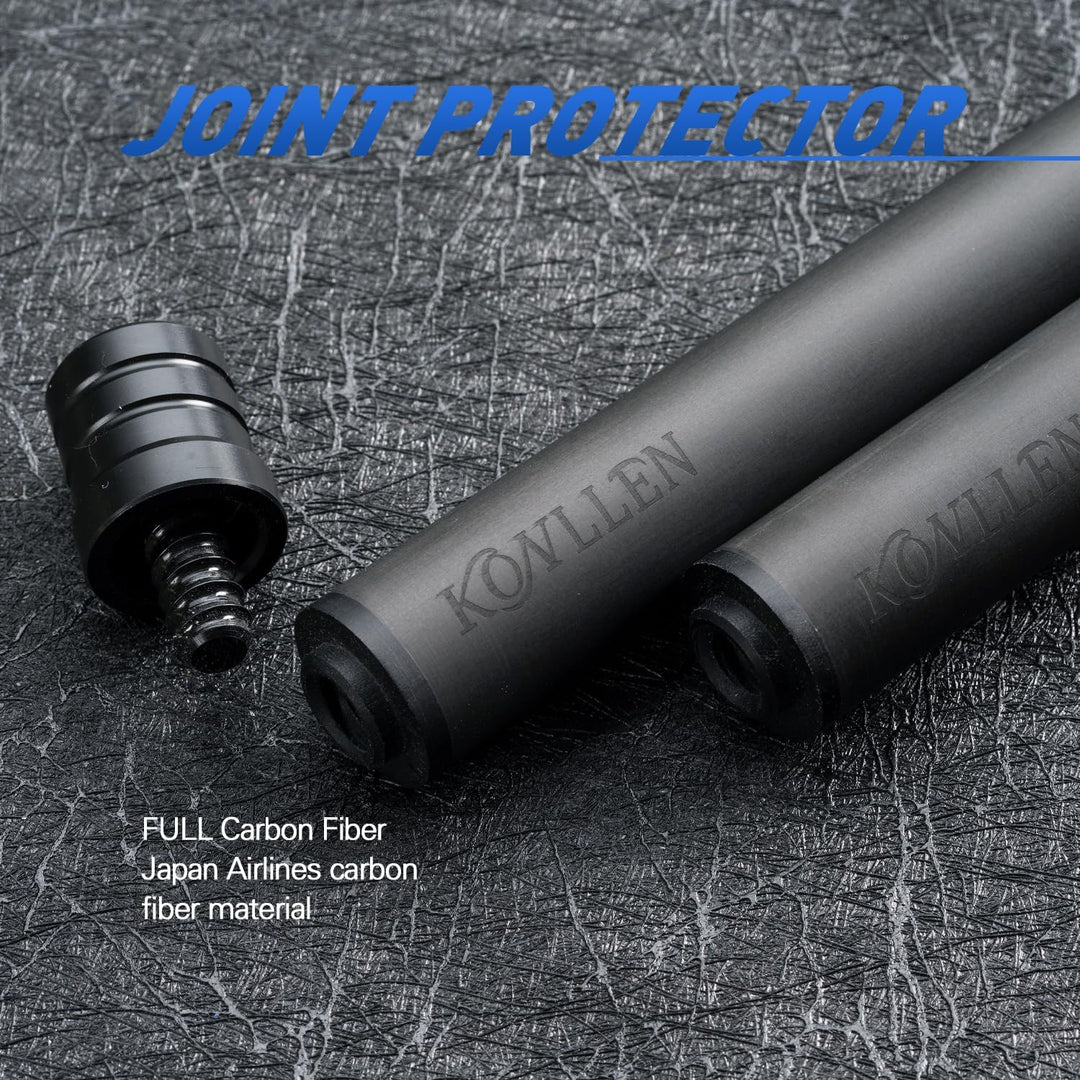 KONLLEN Carbon Fiber Billard Queue Schaft (Uni-Loc & 3/8x8) | 12mm High-Performance Spitze | Low Def