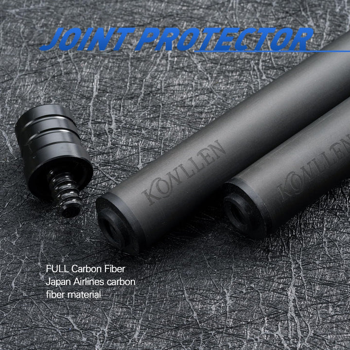 KONLLEN Carbon Fiber Billard Queue Schaft (Uni-Loc & 3/8x8) | 12mm High-Performance Spitze | Low Def