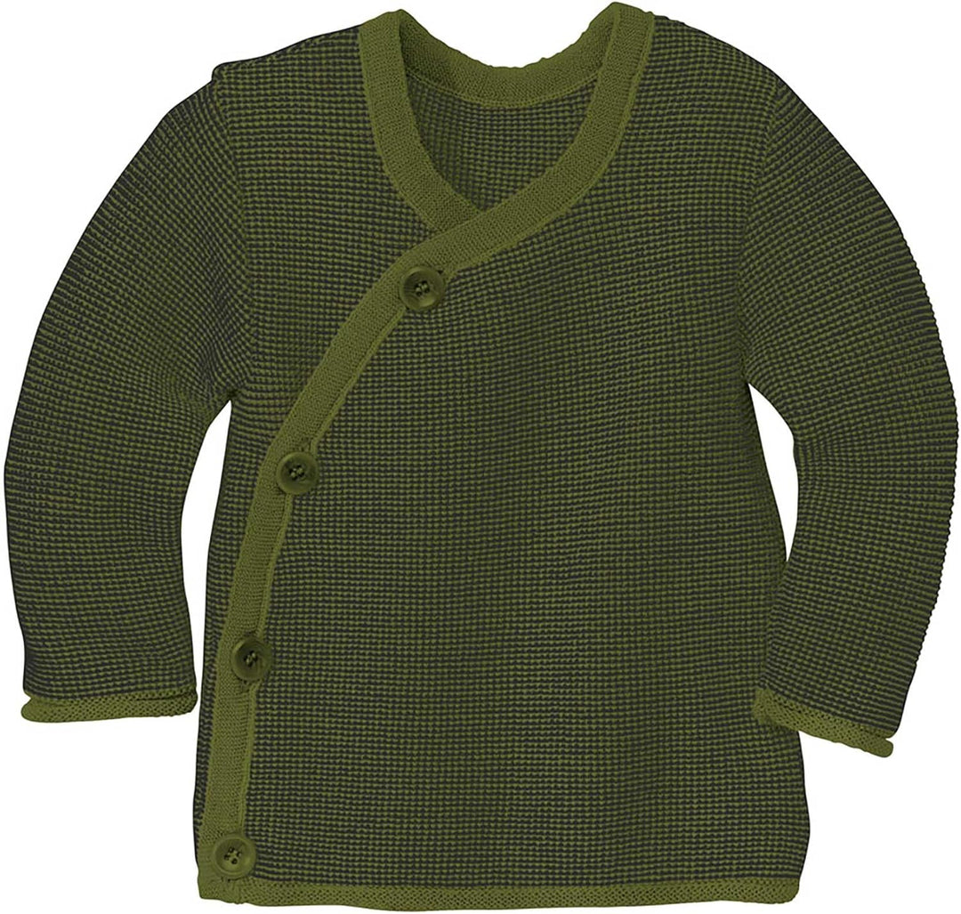 Disana MELANGE-JACKE, mit Wickelverschluss | 100% Bio-Merinowolle GOTS, IVN Best | Newborn Baby Klei
