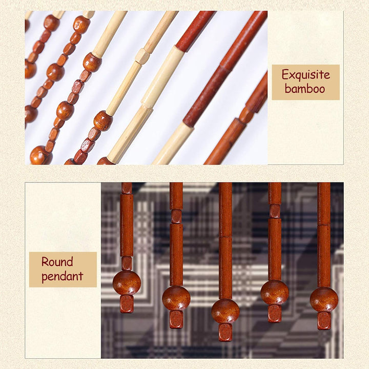 Sindipanda Bambus Bead Vorhang String Tür Vorhänge Perlen Holz Vorhang,Kaffee White,für Raumteiler T