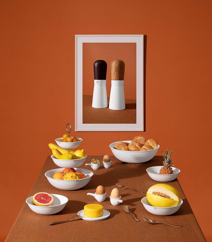 KPM Berlin LAB Eierbecher mit Griff, Eggcup, handgefertigt aus weissem Porzellan, im Duo-Set aus der