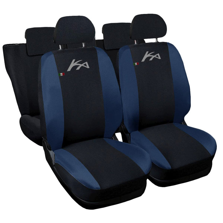 Lupex Shop Ford Ka zweifarbige Sitzbezüge - schwarz dunkelblau