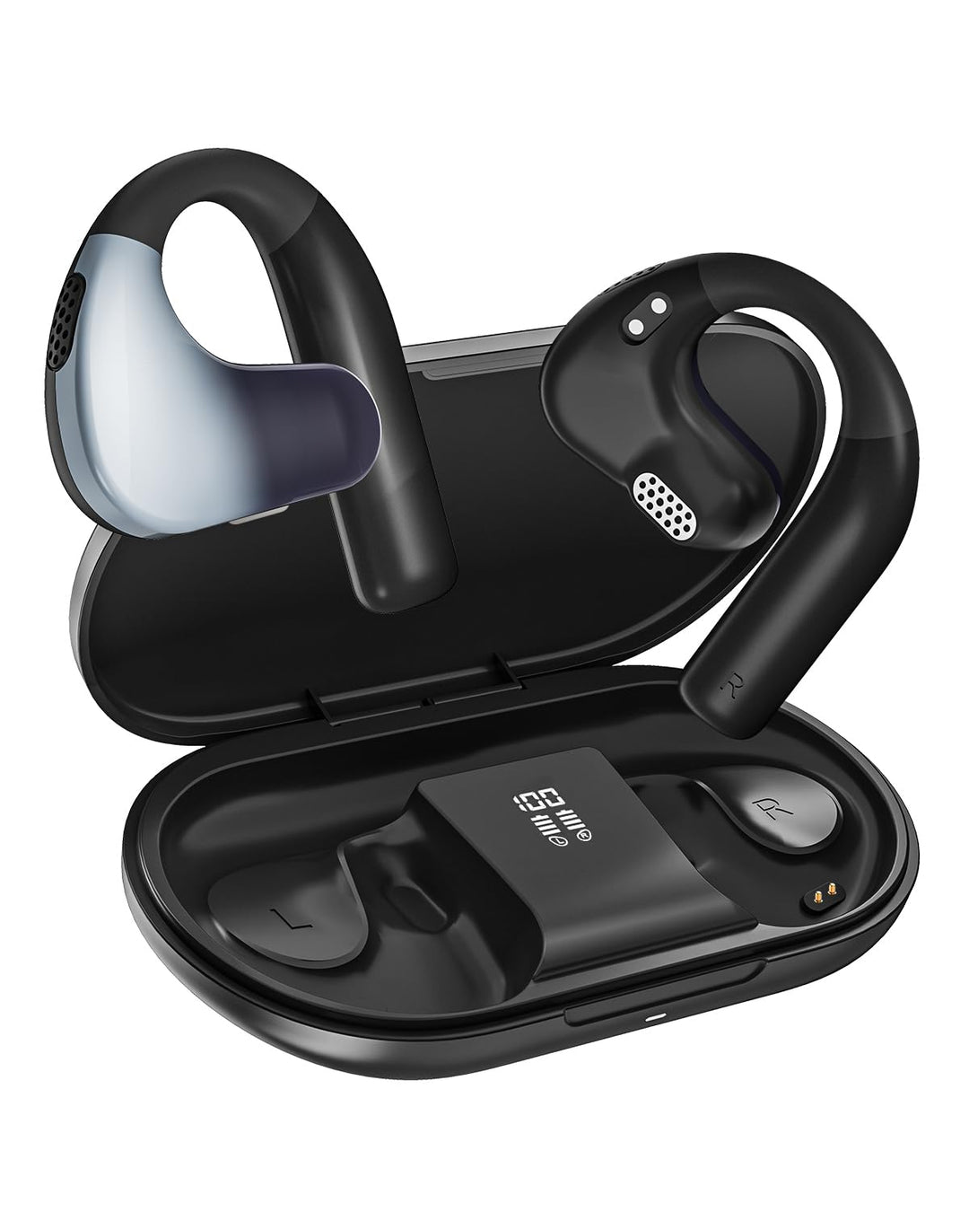 HIFI WALKER Open Ear Kopfhörer Kabellos Bluetooth 5.3, HiFi Stereo, 12H Musik & 8H Anruf, Sportkopfh