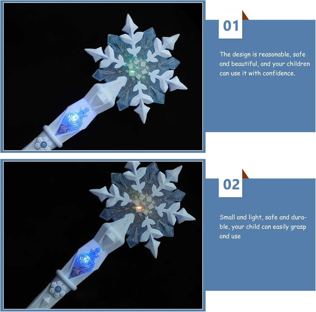 Schneeflocke magischen Zauberstab: Prinzessinnen Led Schneeflockenlichter Leuchtender Zauberst?be F¨