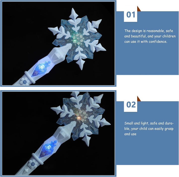 Schneeflocke magischen Zauberstab: Prinzessinnen Led Schneeflockenlichter Leuchtender Zauberst?be F¨