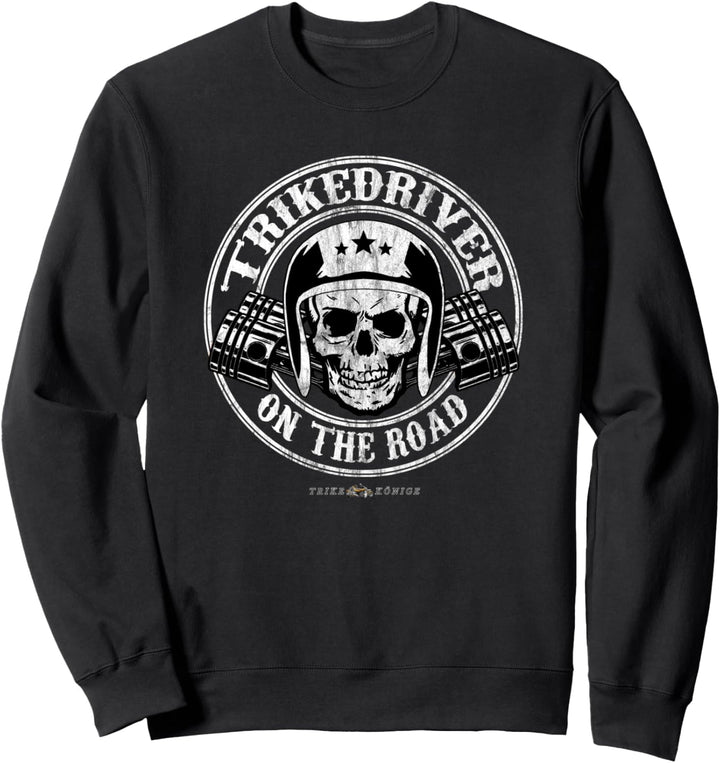 Trikedriver on the road, cooles skull vintage Design Sweatshirt