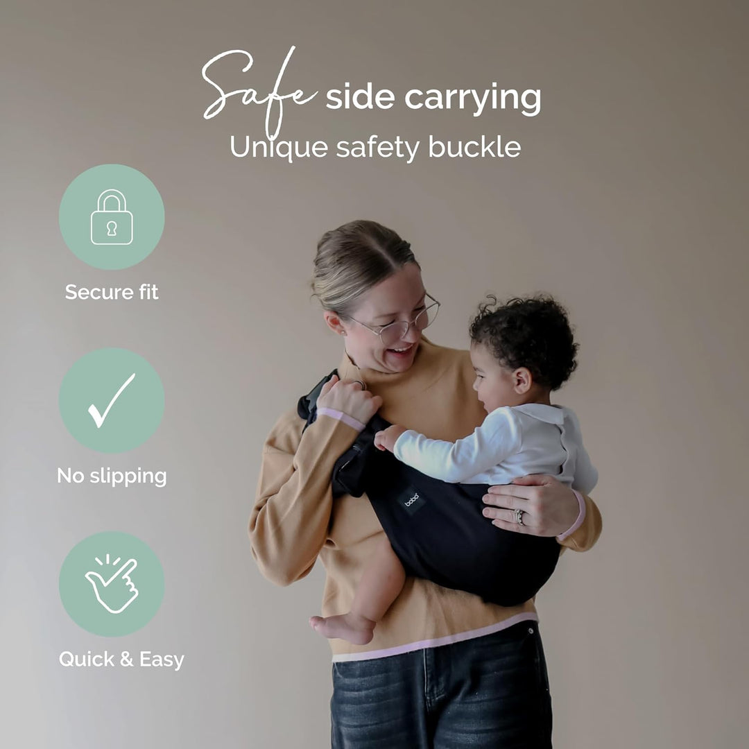 Boba Buddy Hüfttrage Baby bis Kleinkind -100% Baumwoll Babytrage Seitlich, Kindertrage mit verstellb